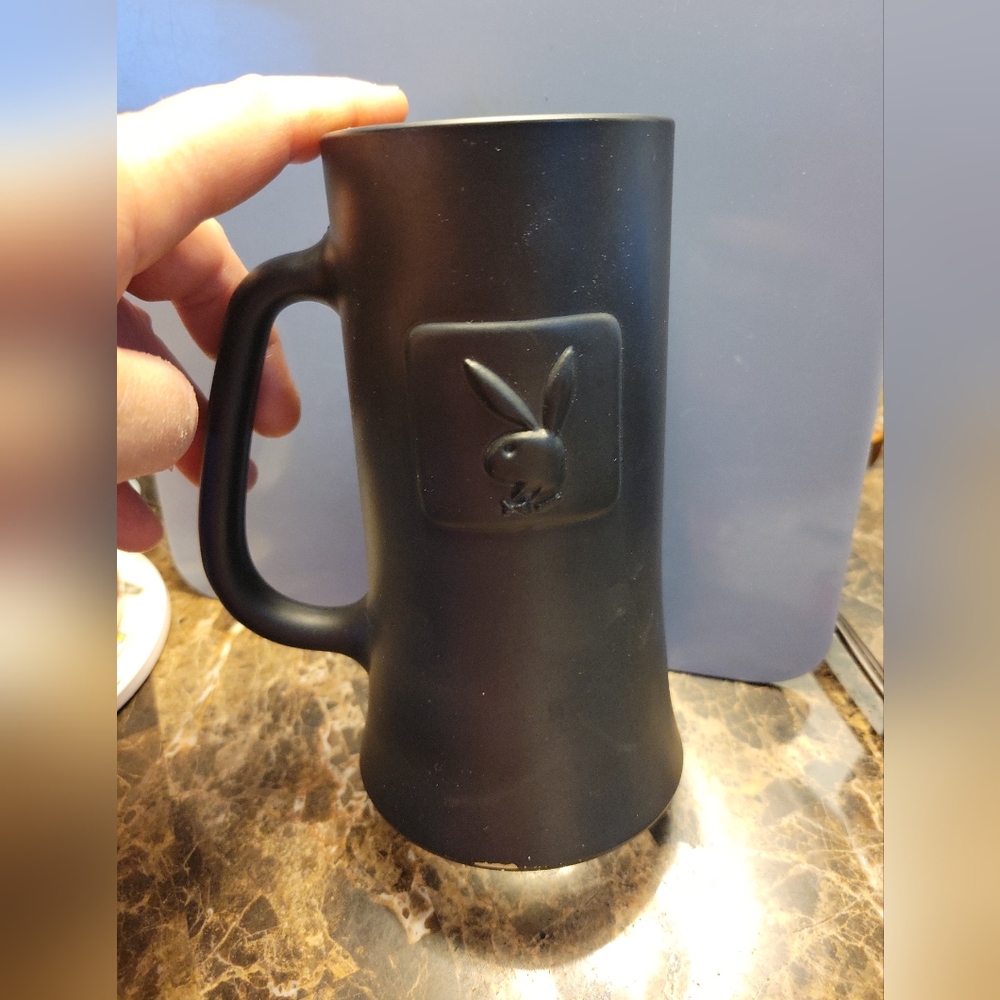 Vintage Playboy Mug Playboy Bunny Tall Coffee Cup Clear Glass Bottom Of The Cup